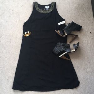 🔴New Old Navy Black High Neck Swing Dress Size M‎